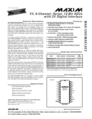 MAX1203ACAP-T Datasheet PDF Maxim Integrated