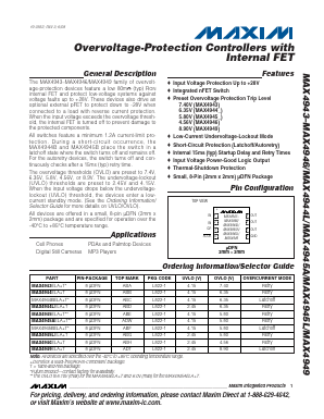 MAX4945BELA+T Datasheet PDF Maxim Integrated