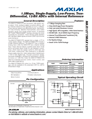 MAX1277A Datasheet PDF Maxim Integrated