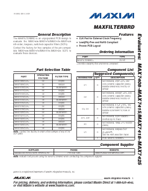 MAX7409CUA Datasheet PDF Maxim Integrated