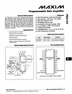 PGA100 Datasheet PDF Maxim Integrated