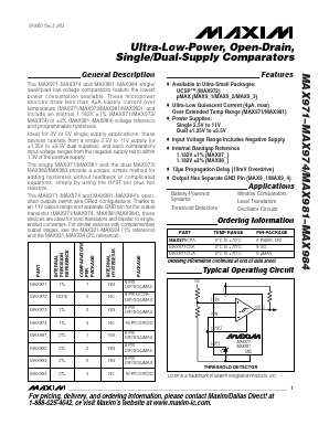 MAX981 Datasheet PDF Maxim Integrated