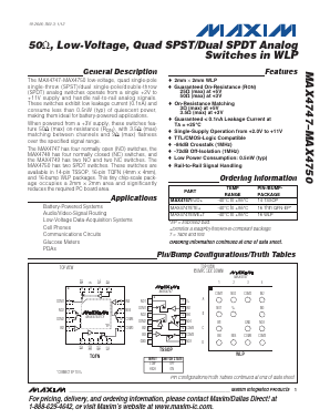 MAX4749EWE-T_12 Datasheet PDF Maxim Integrated