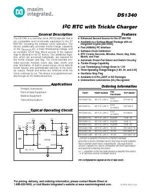 DS1340-33 Datasheet PDF Maxim Integrated
