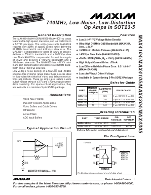 MAX4305ESA Datasheet PDF Maxim Integrated