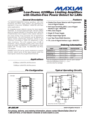 MAX3761 Datasheet PDF Maxim Integrated