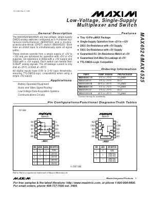 MAX4524CUB Datasheet PDF Maxim Integrated
