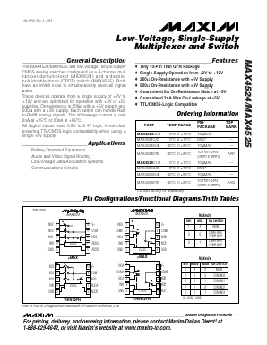 MAX4525ETB Datasheet PDF Maxim Integrated