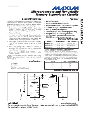 MAX820MEJE Datasheet PDF Maxim Integrated