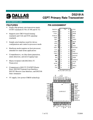 DS2181A Datasheet PDF Maxim Integrated