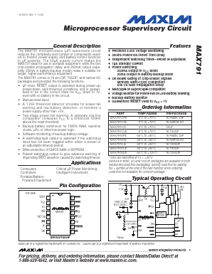MAX791E Datasheet PDF Maxim Integrated