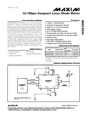 MAX3934 Datasheet PDF Maxim Integrated