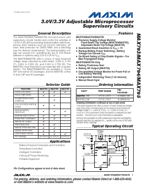 MAX793TCSE Datasheet PDF Maxim Integrated