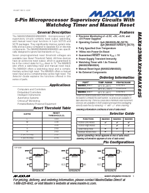 MAX823S Datasheet PDF Maxim Integrated