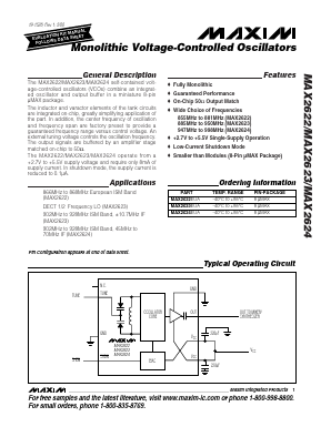 MAX2622 Datasheet PDF Maxim Integrated