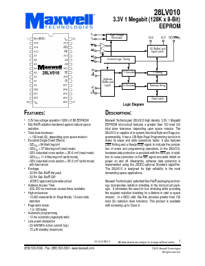 28LV010RT4DI20 Datasheet PDF MAXWELL TECHNOLOGIES