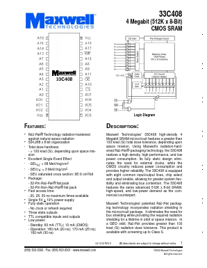 33C408RPFS30 Datasheet PDF MAXWELL TECHNOLOGIES