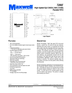 7206FRPFE40 Datasheet PDF MAXWELL TECHNOLOGIES