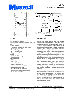 7672RPDE-10 Datasheet PDF MAXWELL TECHNOLOGIES
