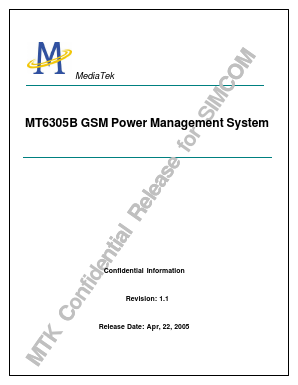MT6305N/FT Datasheet PDF MediaTek Inc