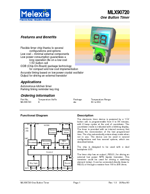 MLX90720 Datasheet PDF Melexis Microelectronic Systems 