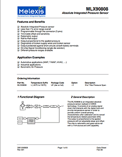 MLX90808LUF Datasheet PDF Melexis Microelectronic Systems 