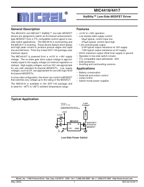 MIC4417BM4 Datasheet PDF Micrel