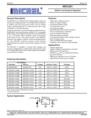 MIC5201BM Datasheet PDF Micrel