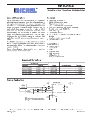MIC2040-2BMM Datasheet PDF Micrel