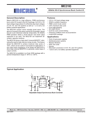 MIC2193YM Datasheet PDF Micrel