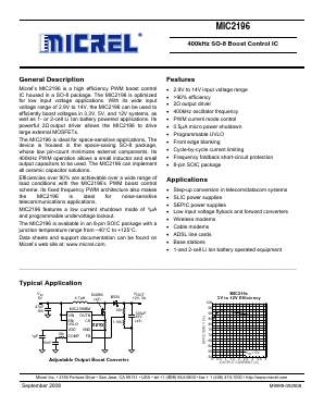 MIC2196BM Datasheet PDF Micrel