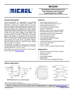 MIC22400YTSE Datasheet PDF Micrel