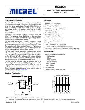 MIC2289C-24YML Datasheet PDF Micrel