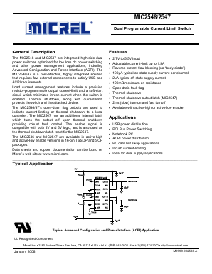 MIC2547-1YTS Datasheet PDF Micrel