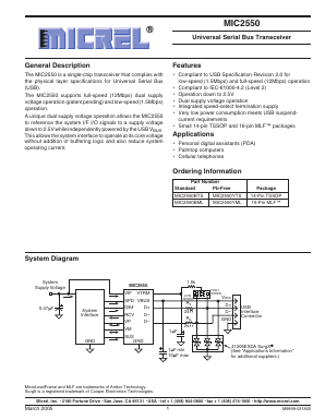 MIC2550BML Datasheet PDF Micrel