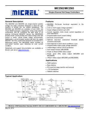 MIC2582-XYM Datasheet PDF Micrel