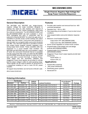 MIC2595R Datasheet PDF Micrel