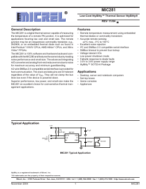 MIC281-0YM6 Datasheet PDF Micrel