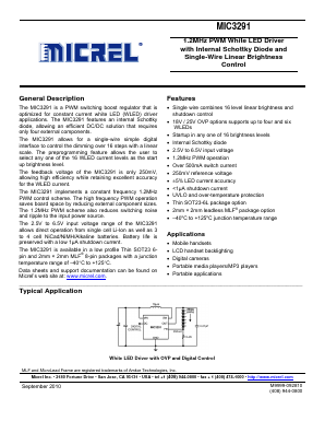 MIC3291-18YD6 Datasheet PDF Micrel