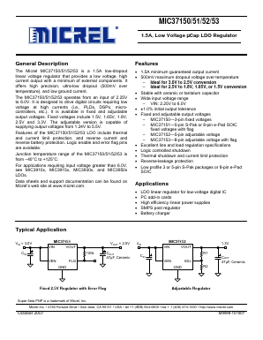 MIC37150-1.65WRTR Datasheet PDF Micrel