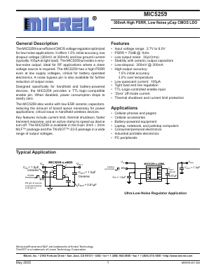 MIC5259-2.8YD5 Datasheet PDF Micrel