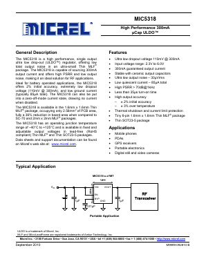 MIC5318 Datasheet PDF Micrel