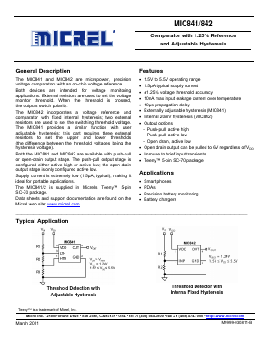 MIC841NBC5 Datasheet PDF Micrel