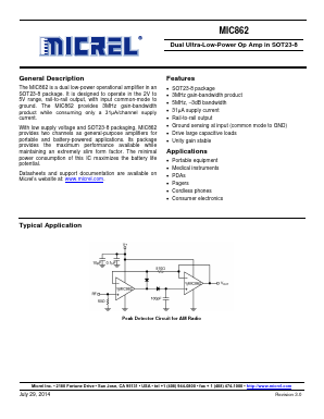 MIC862 Datasheet PDF Micrel