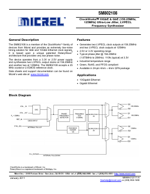 SM802108 Datasheet PDF Micrel