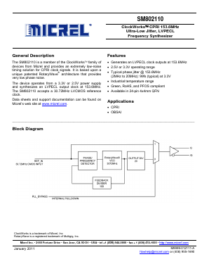 SM802110 Datasheet PDF Micrel