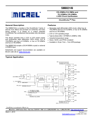 SM802149 Datasheet PDF Micrel