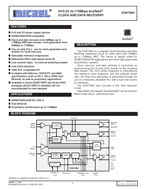 SY87700VZC Datasheet PDF Micrel