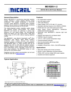 MIC45205-1 Datasheet PDF Micrel