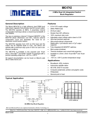 MIC4742YTSE Datasheet PDF Micrel